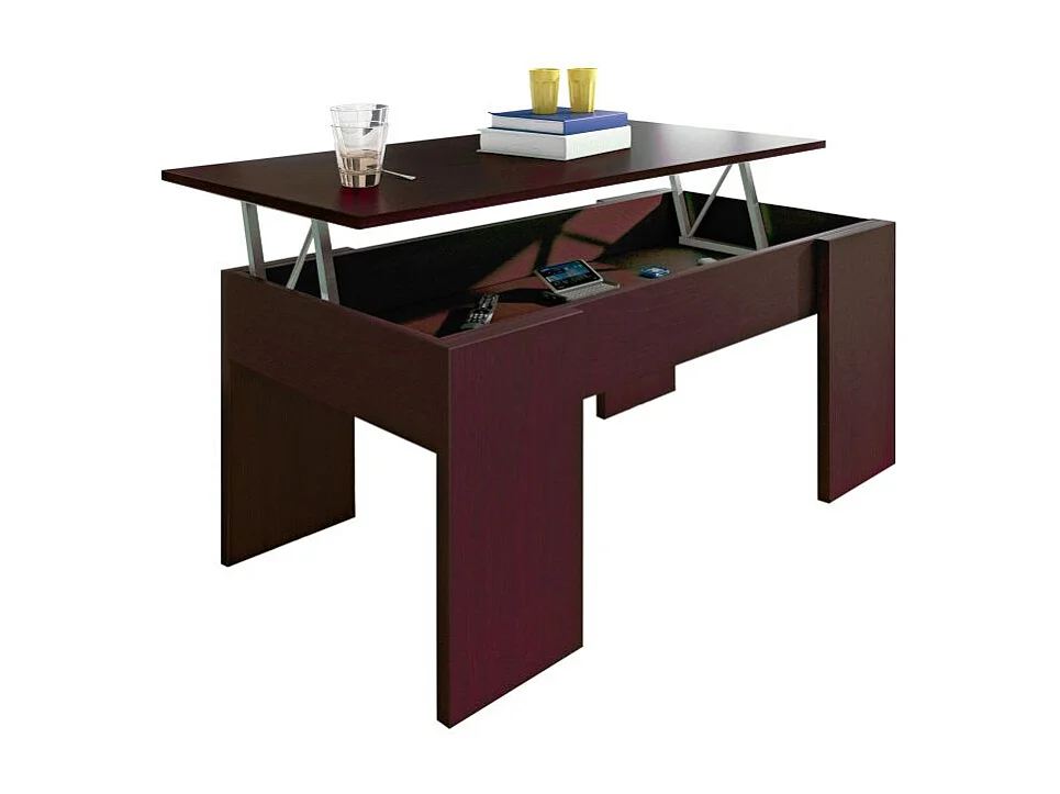 Mesa de centro Gala elevable wengué 45,5-58x90x50-70 cm