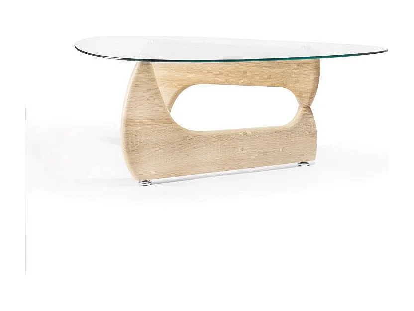 Mesa de centro Leyna forma irregular roble 40x110x70 cm Adec