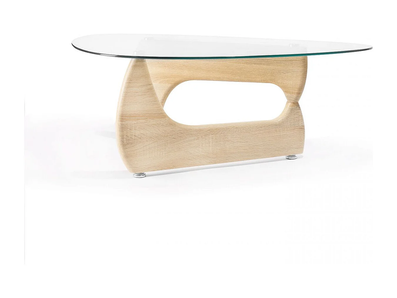 Mesa de centro Leyna forma irregular roble 40x110x70 cm Adec