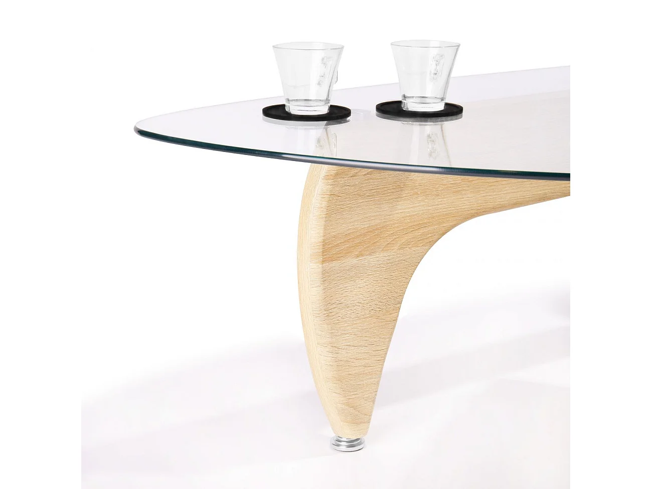 Mesa de centro Leyna forma irregular roble 40x110x70 cm Adec