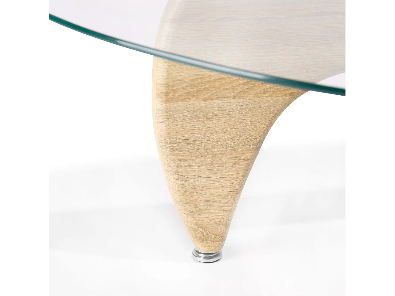 Mesa de centro Leyna forma irregular roble 40x110x70 cm Adec