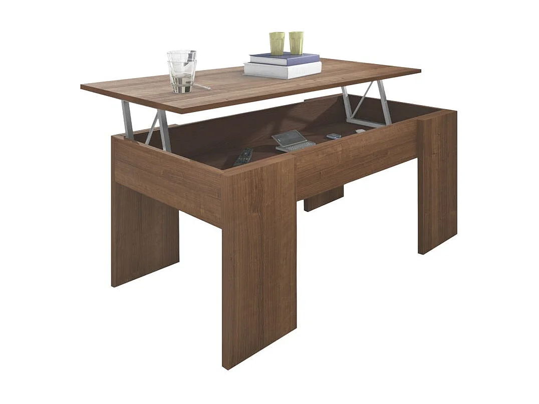 Mesa de centro Gala elevable nogal 45,5-58x90x50-70 cm