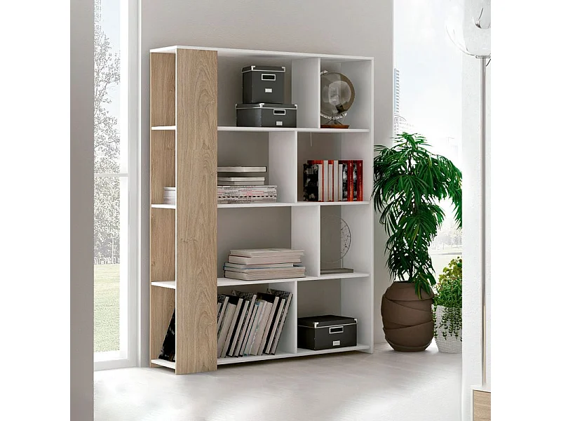 Estantería Landa Blanco - Roble