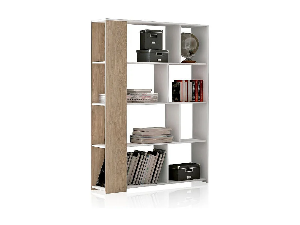 Estantería Landa Blanco - Roble