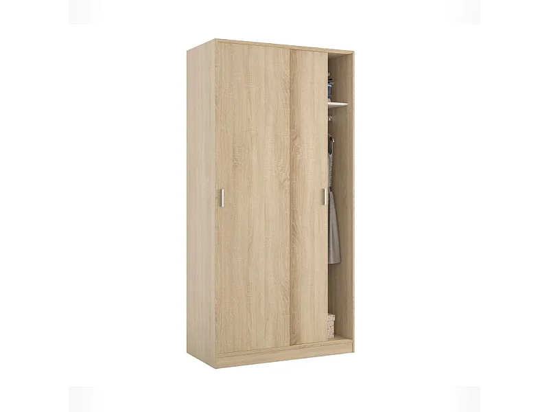 Armario Max 2 puertas correderas roble 200x100x50 cm