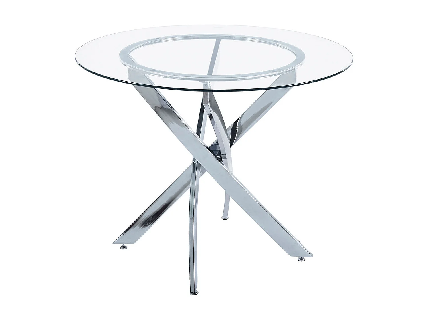 Mesa de comedor Thunder forma redonda inox Ø100x75 cm Adec