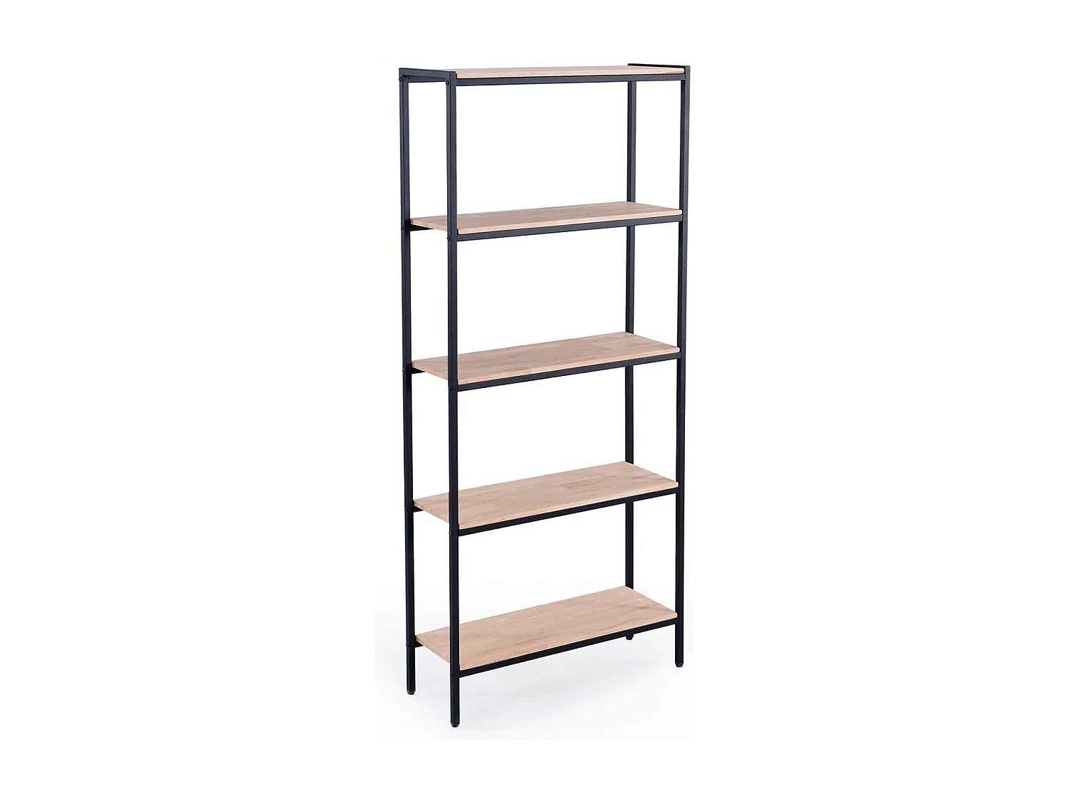 Estantería alta Jack 5 estantes roble Nordish/negro 180x80x28 cm Adec