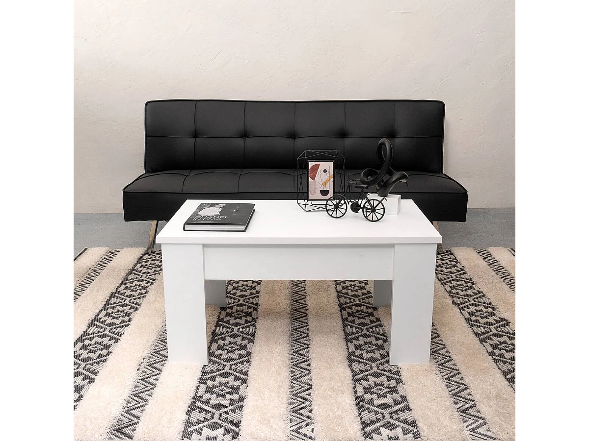 Mesa de centro elevable GALA 90x50x46 cm - BLANCO