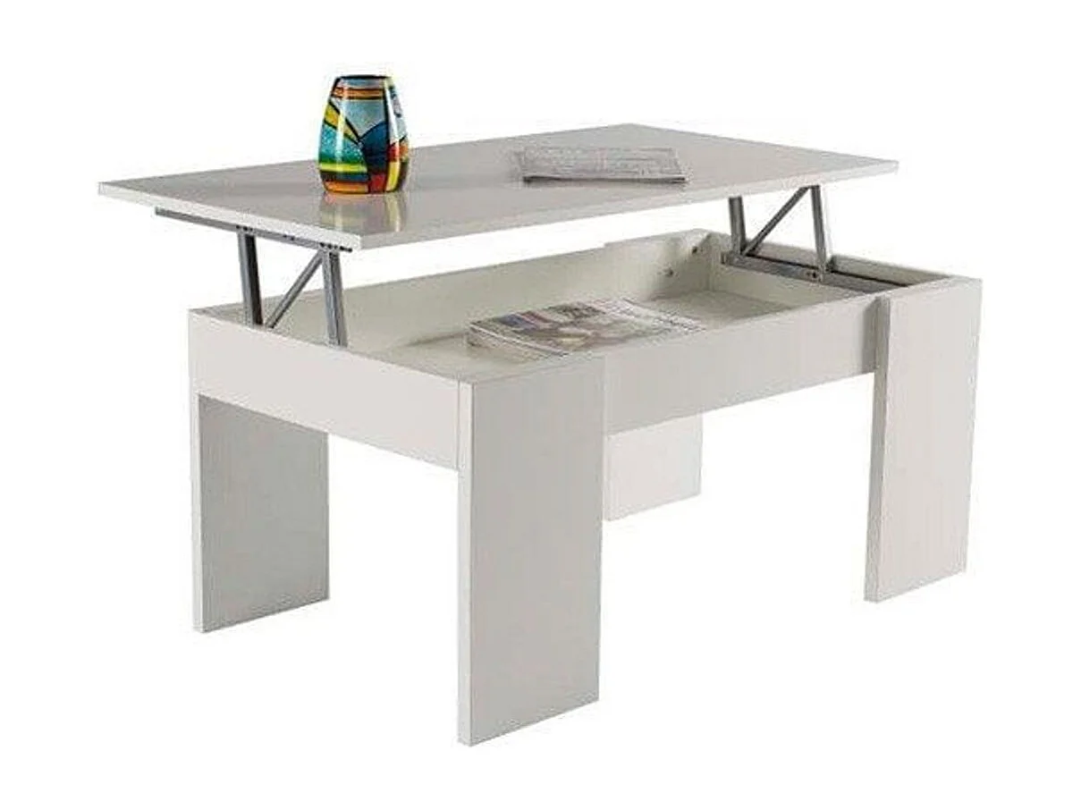 Mesa de centro elevable GALA 90x50x46 cm - BLANCO