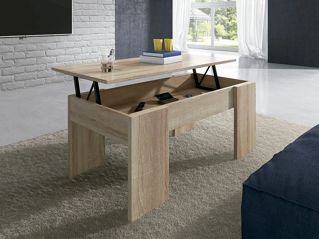 Mesa de centro elevable GALA  90x50x46 cm - CAMBRIA