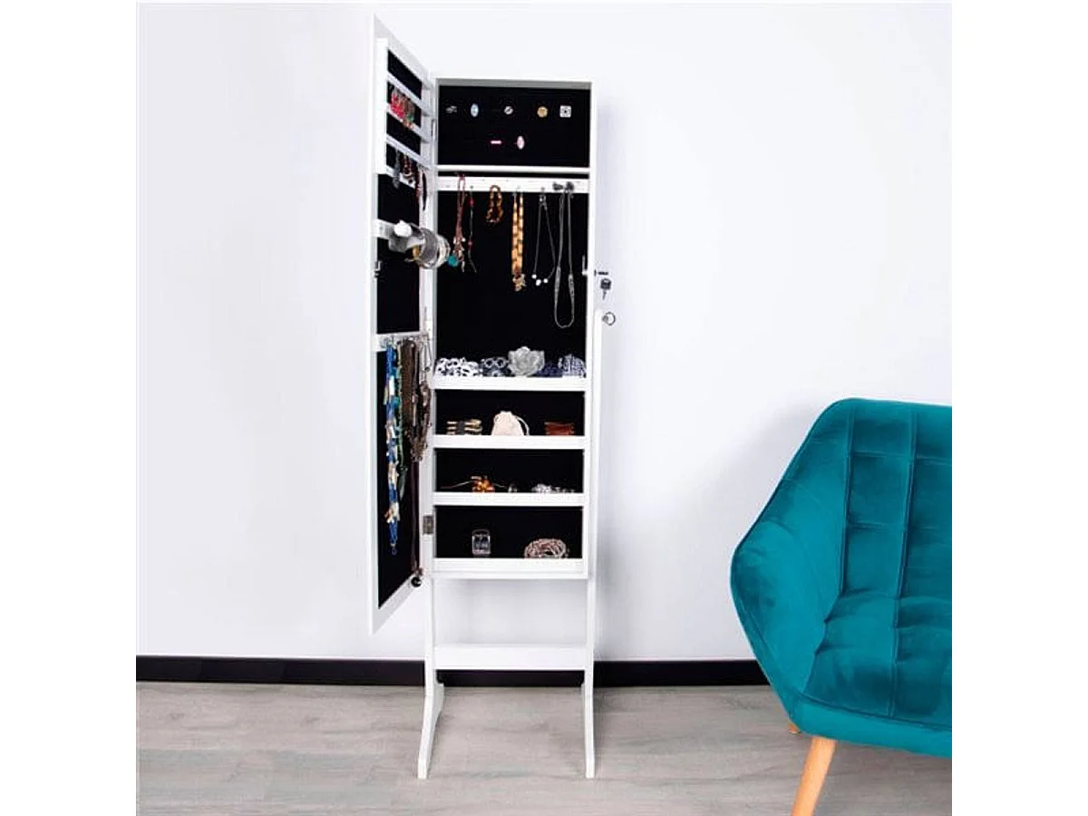 Espelho de jóias de chão Blanco