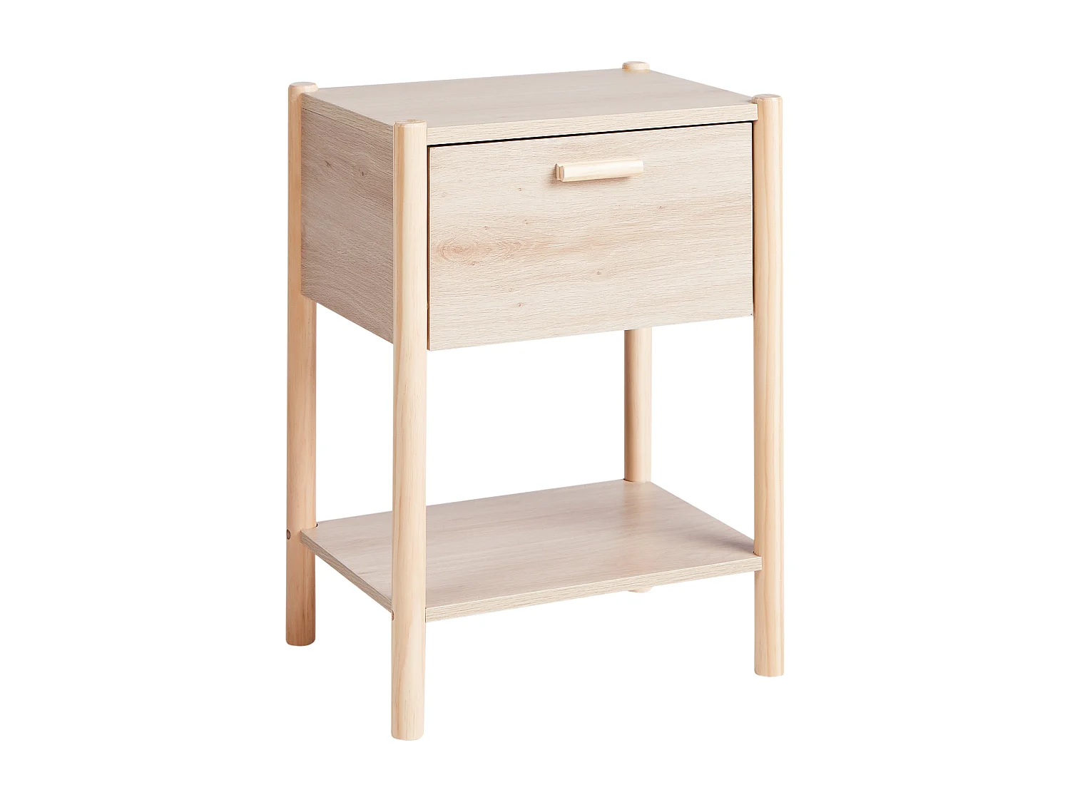 Nachttisch mit 1 Schublade HOLDERVILLE Hellbraun