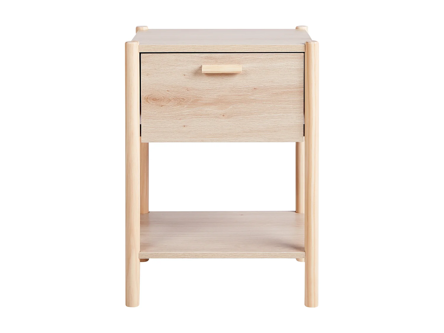 Nachttisch mit 1 Schublade HOLDERVILLE Hellbraun