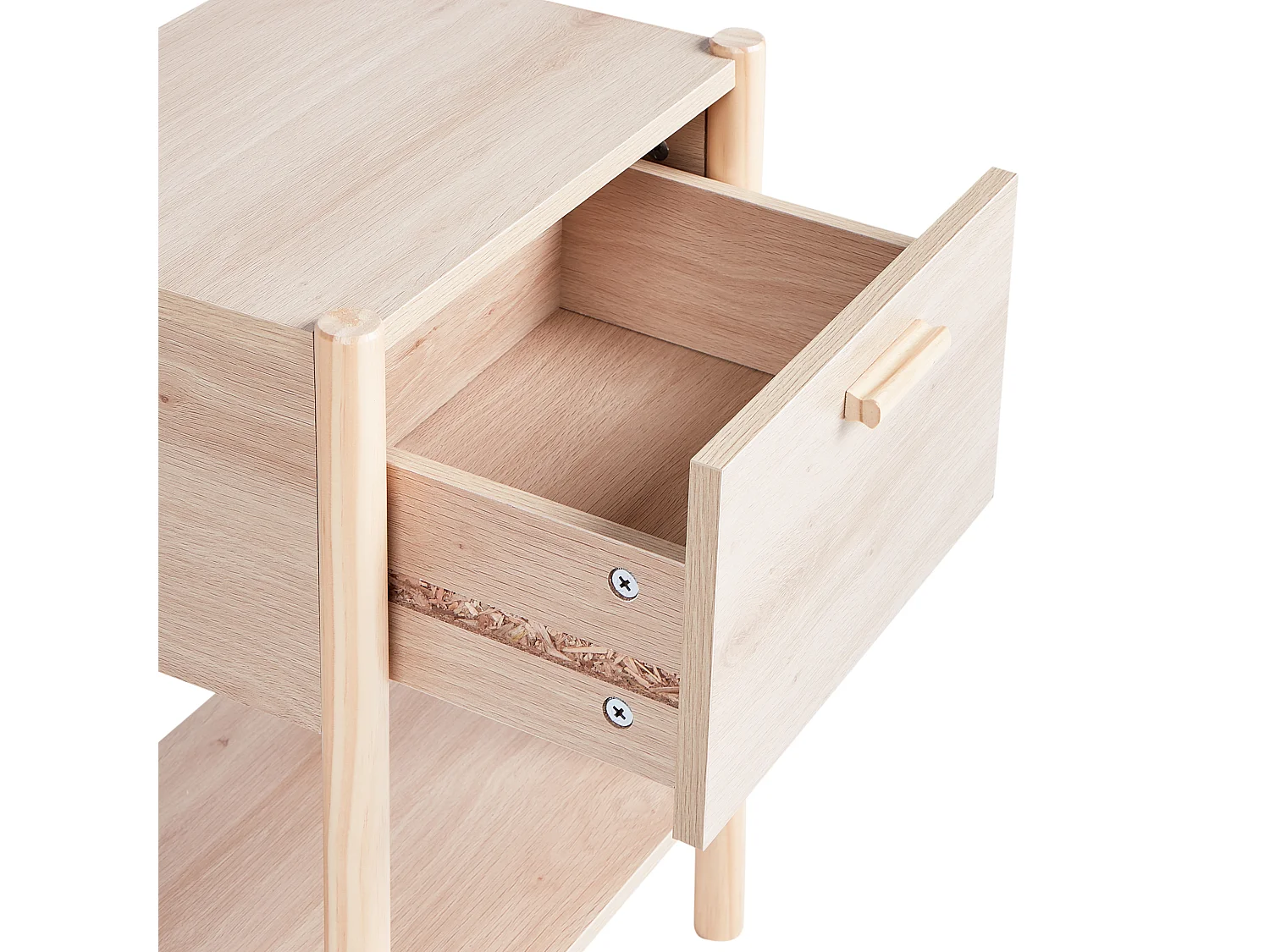 Nachttisch mit 1 Schublade HOLDERVILLE Hellbraun