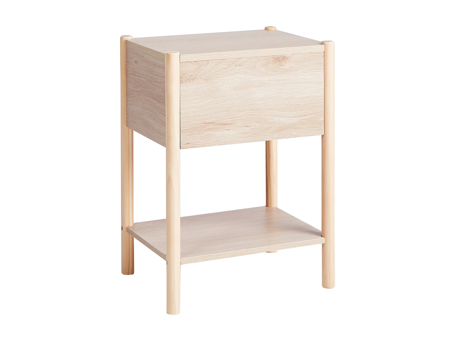 Table de nuit à 1 tiroir HOLDERVILLE Marron clair