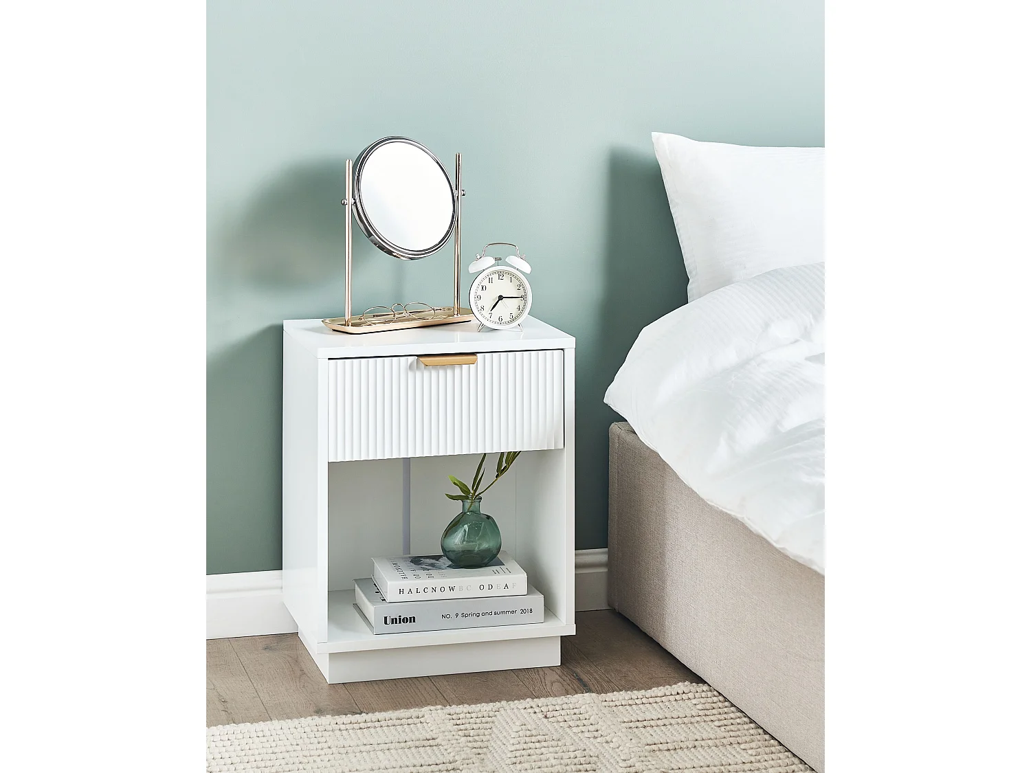 Nachttisch mit 1 Schublade SUMMERVILLE Weiss