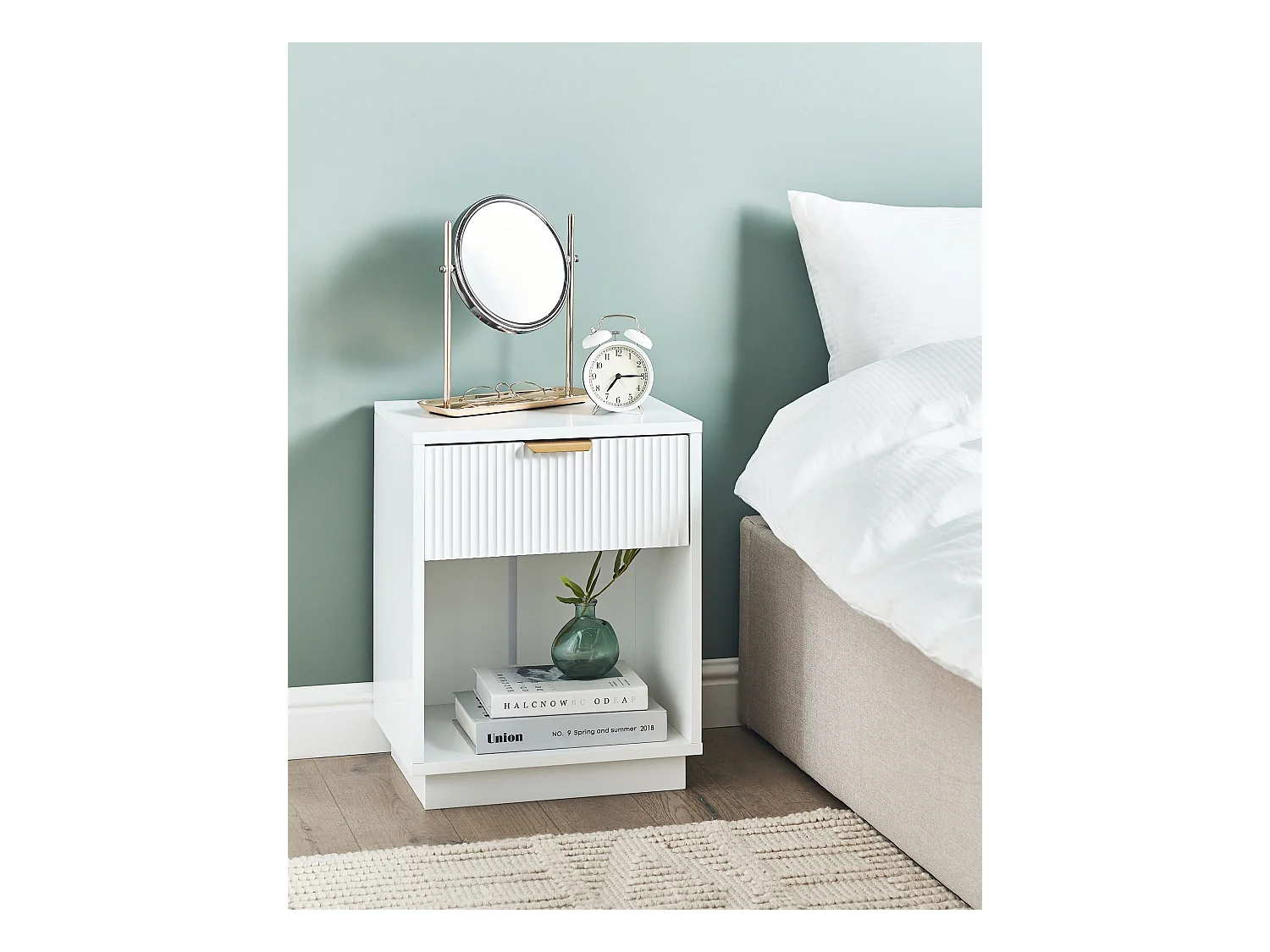 Nachttisch mit 1 Schublade SUMMERVILLE Weiss