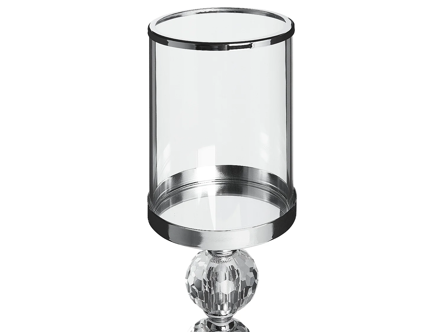 Candle Holder COTUI Glass 36 cm Silver