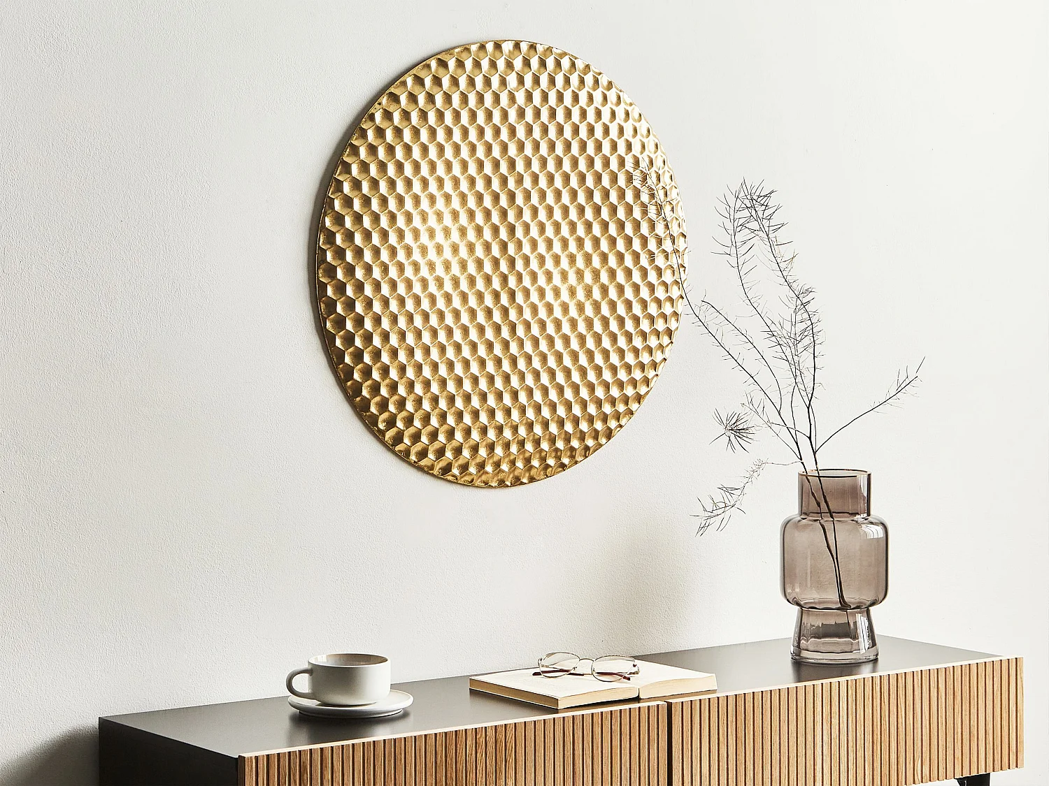 Décoration murale CAMARATE Métal 60 cm Doré