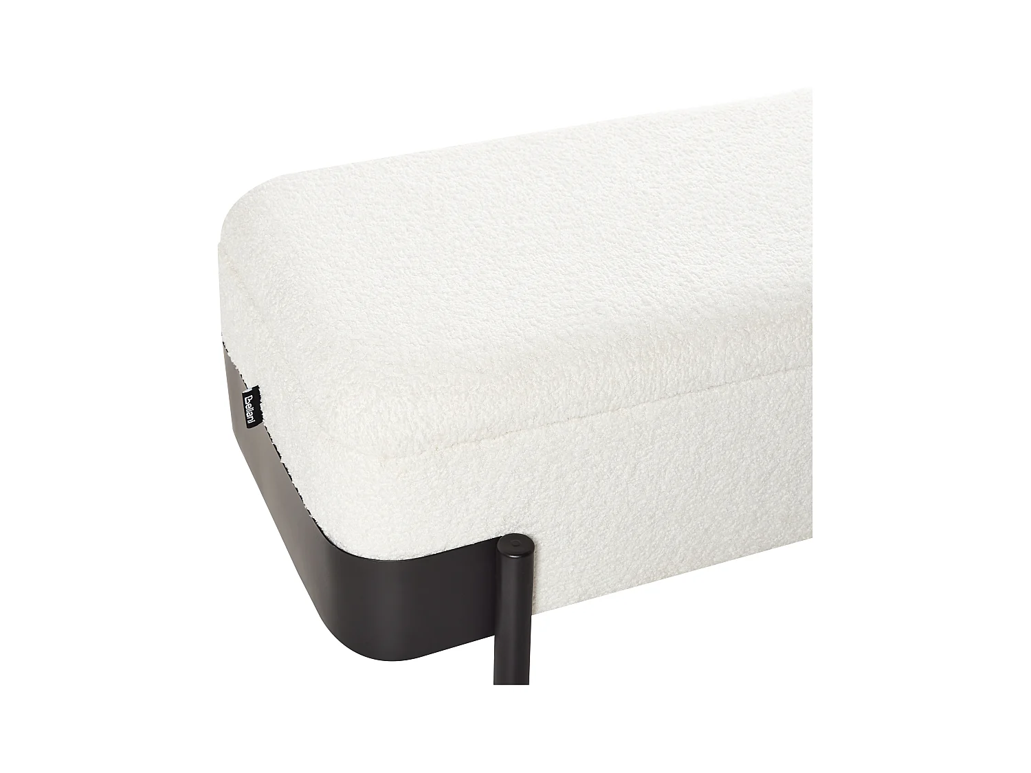 Truhenbank WARREN Chenillegewebe Cremeweiss