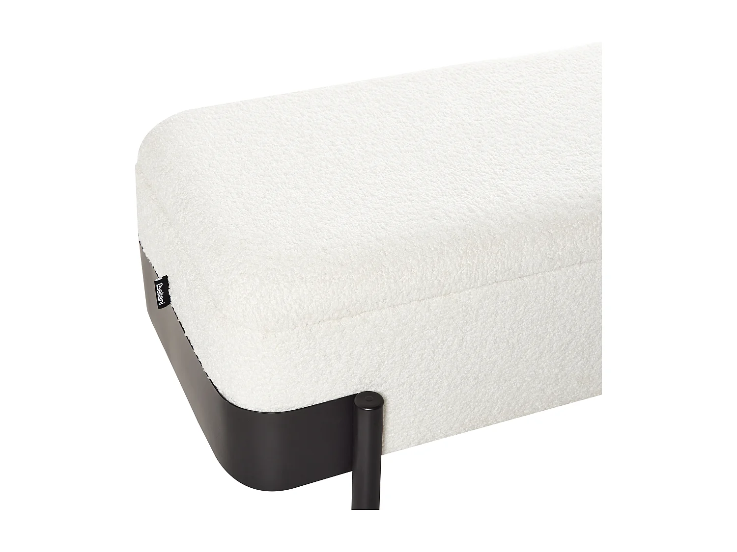 Truhenbank WARREN Chenillegewebe Cremeweiss