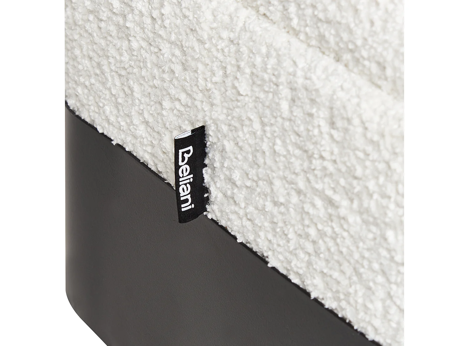 Truhenbank WARREN Chenillegewebe Cremeweiss