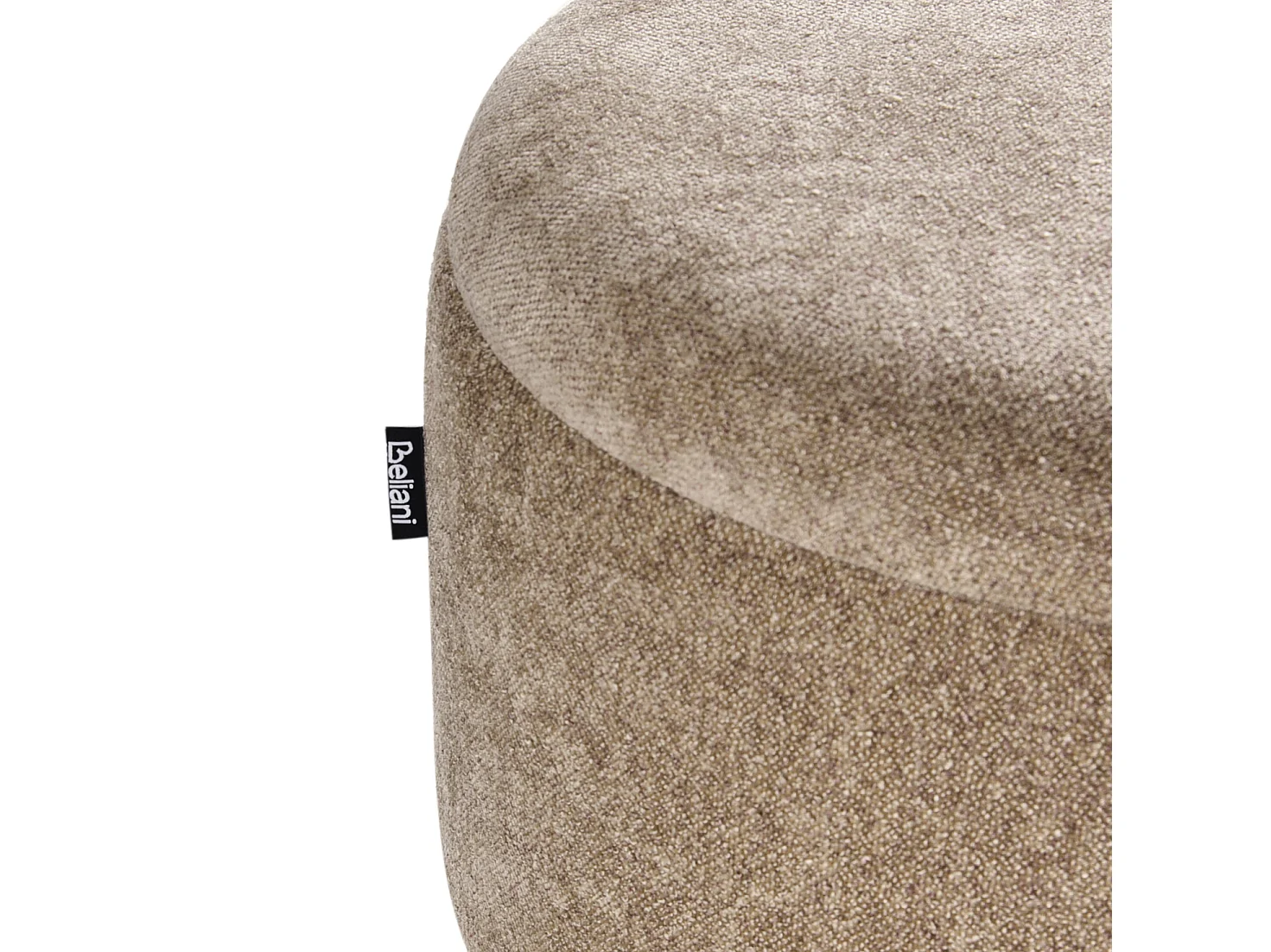 Banc de rangement OKLAHOMA Tissu chenille Marron clair