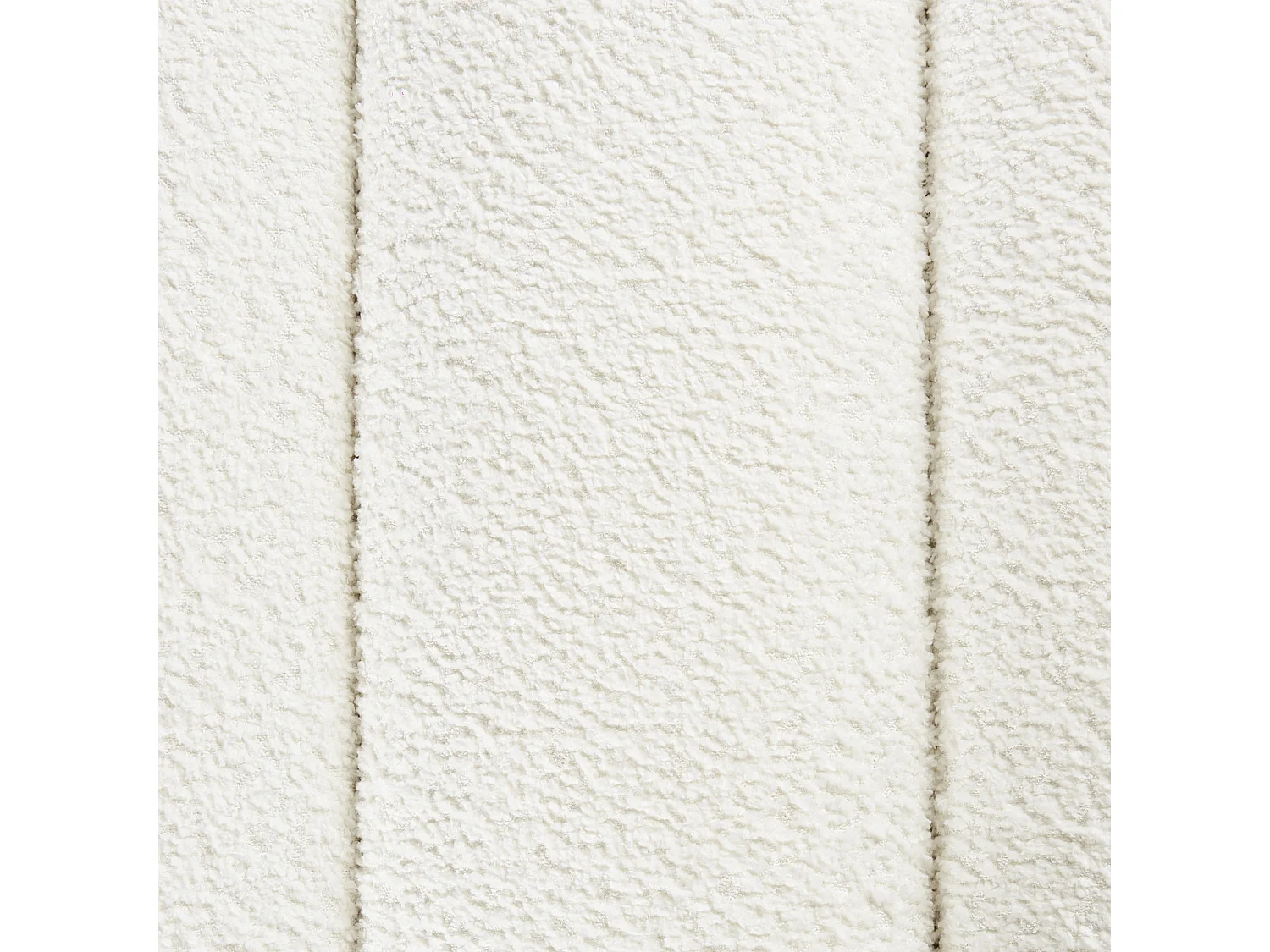 Banc CAREY Tissu chenille Blanc cassé