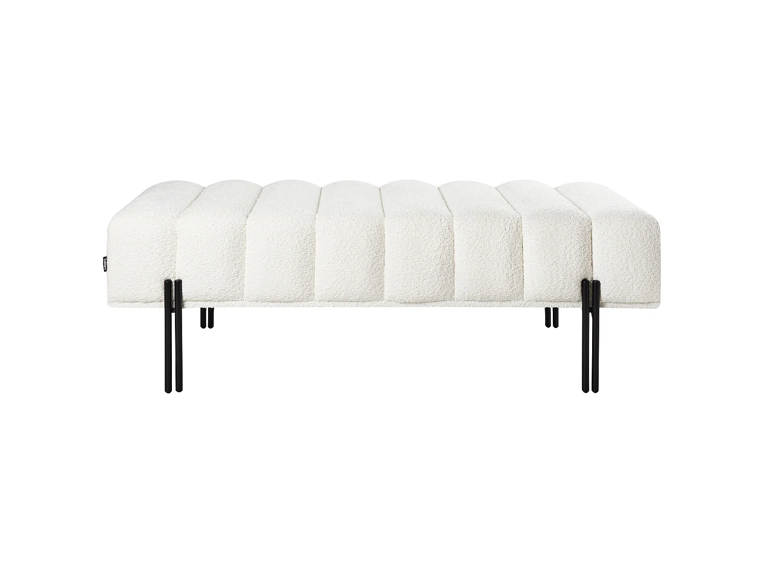 Upholstered Bench CAREY Chenille Off-White