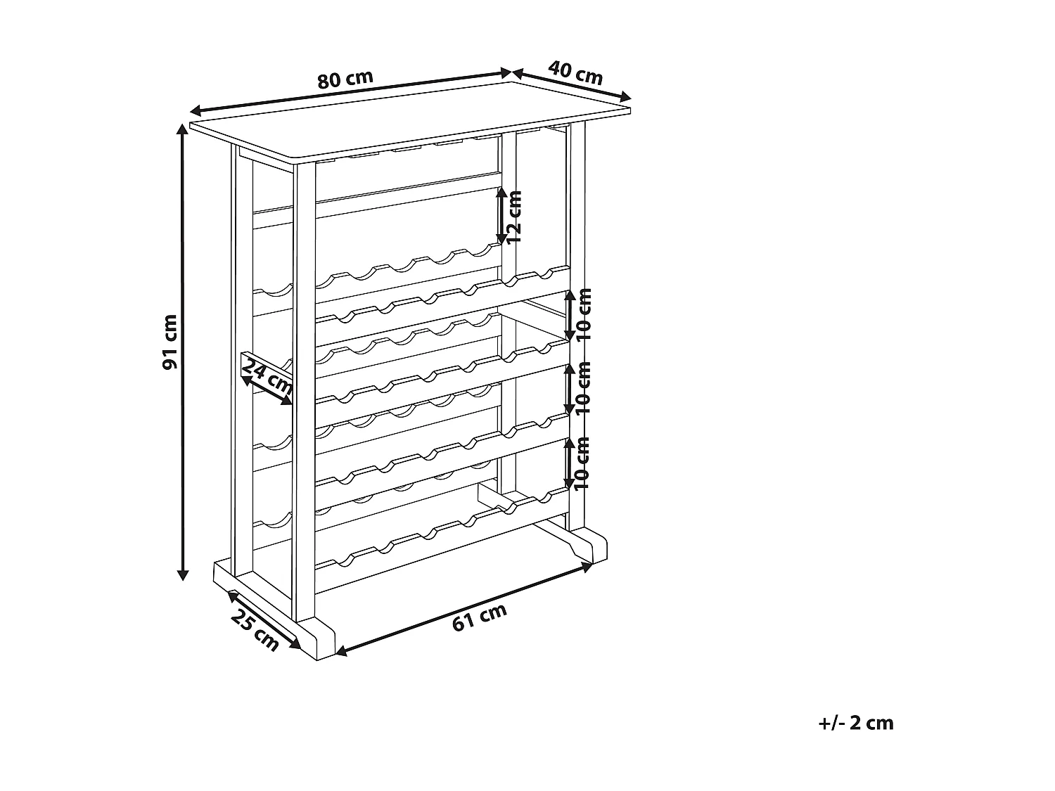 Botellero ROWLEY Marrón oscuro