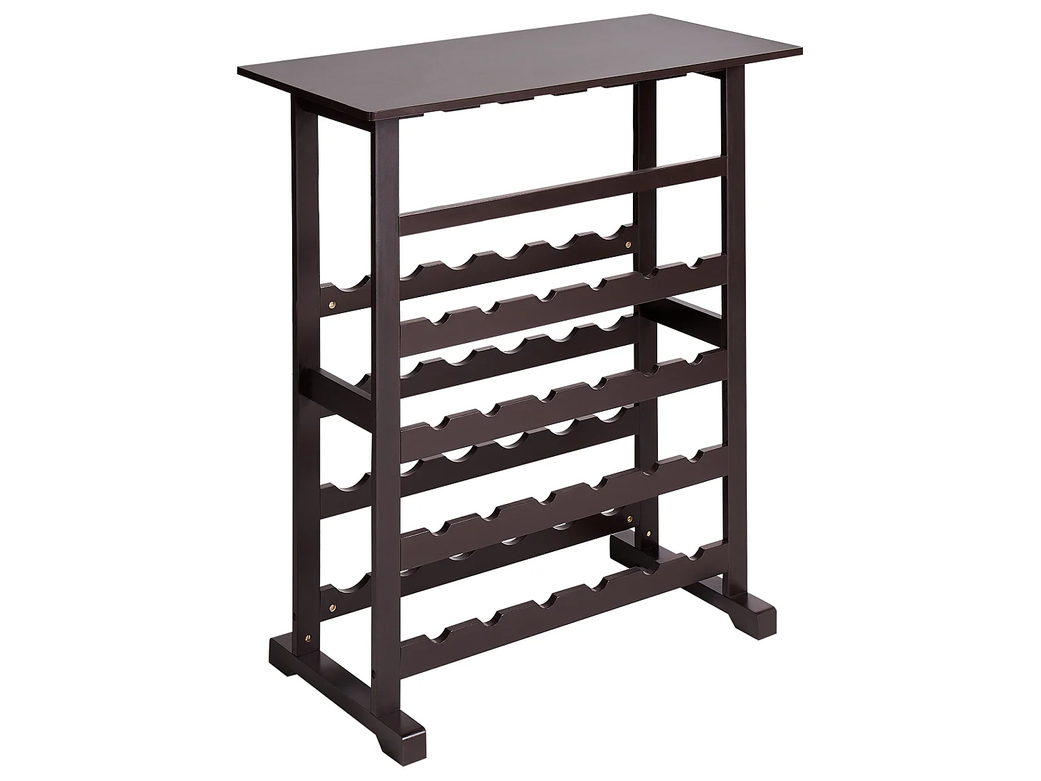 Wine Rack ROWLEY Dark Brown