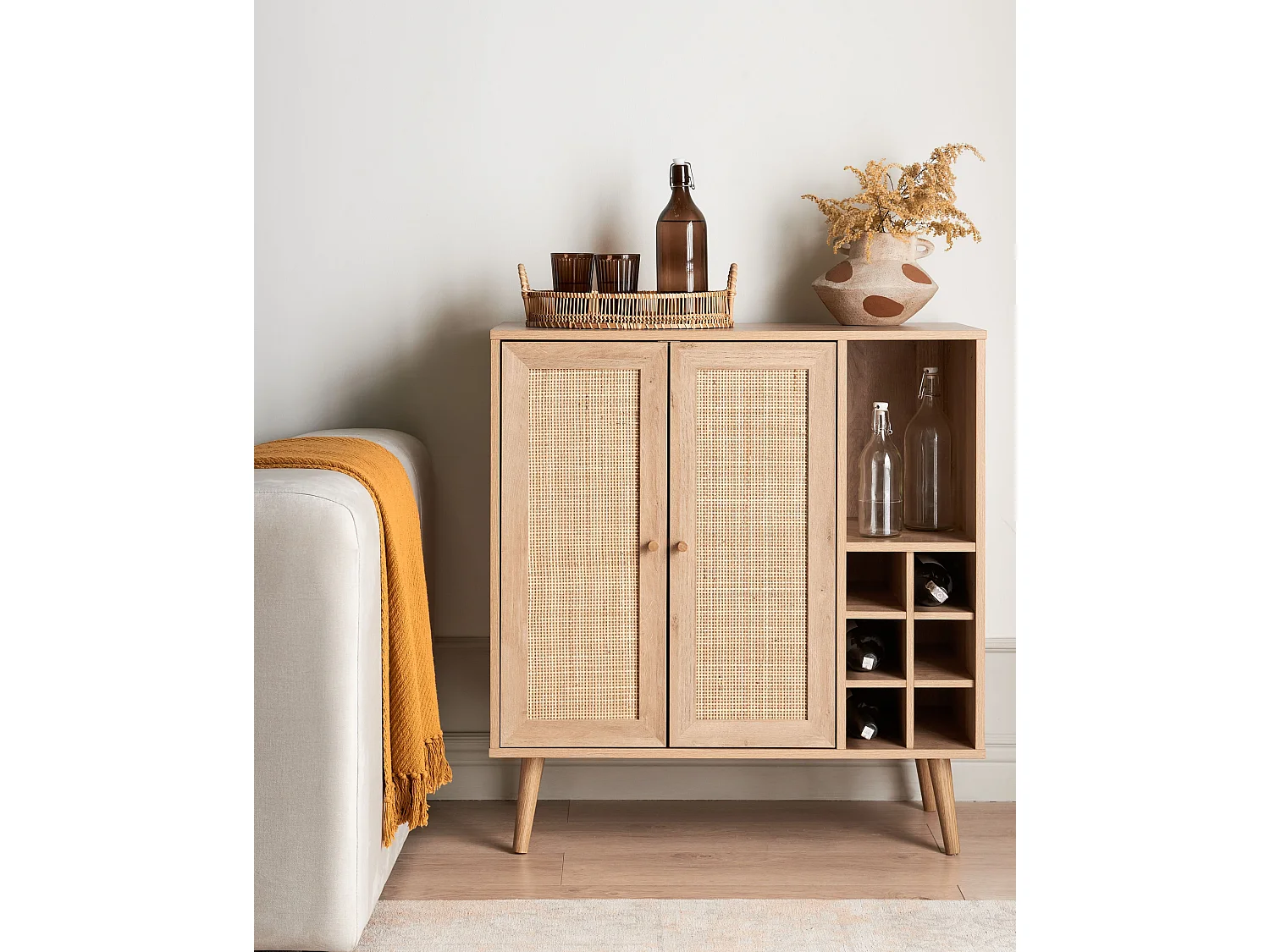 Credenza portavini PAGET Marrone chiaro