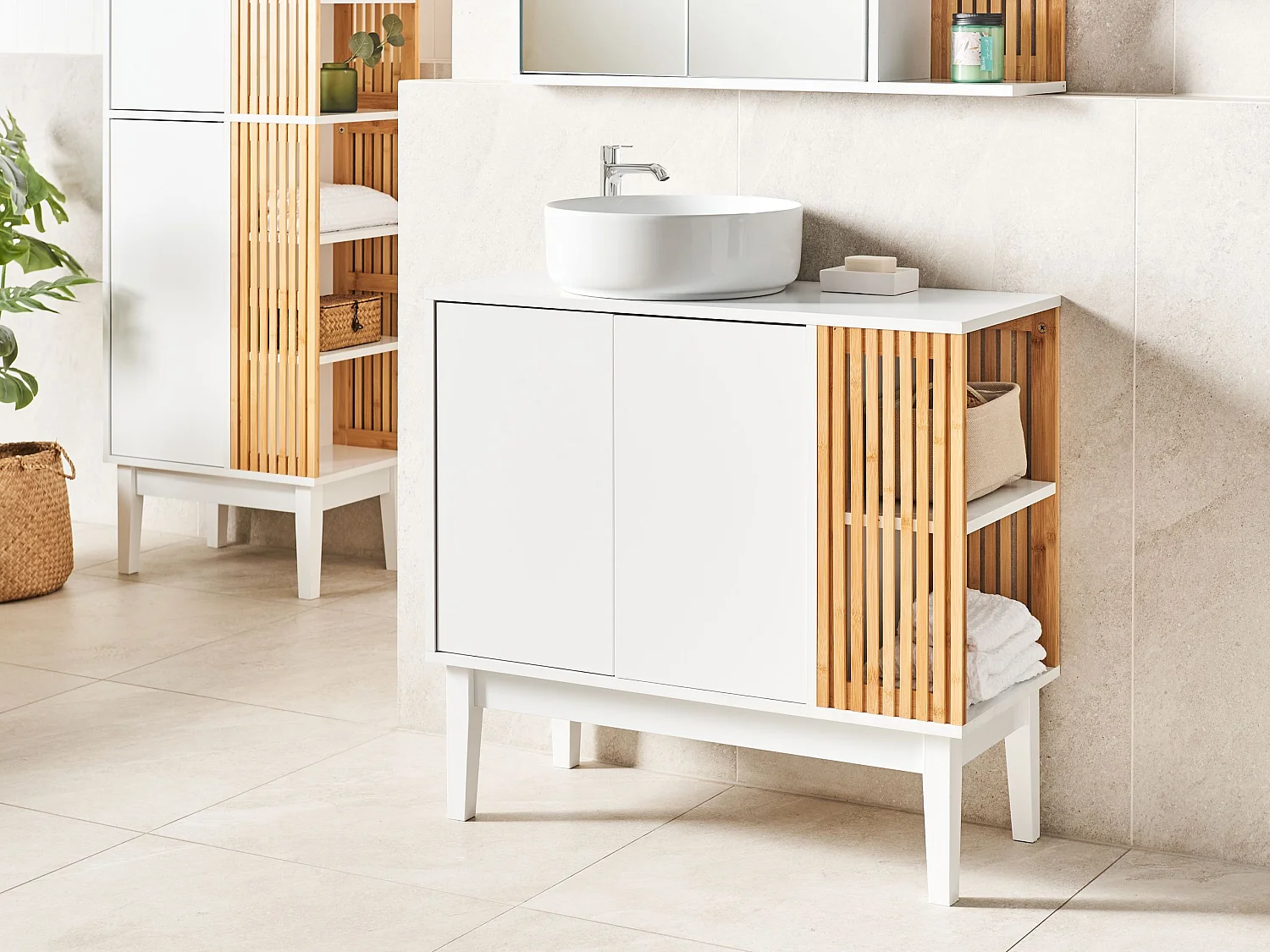 Wastafelkast NUBES 80 cm Wit