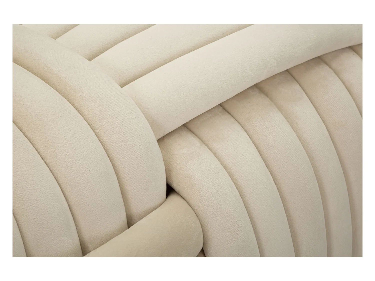 Banc Design en Velours "Softy" 90cm Crème