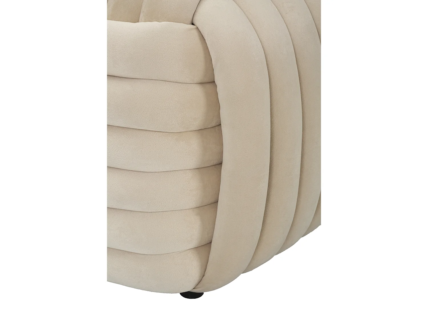 Banc Design en Velours "Softy" 90cm Crème