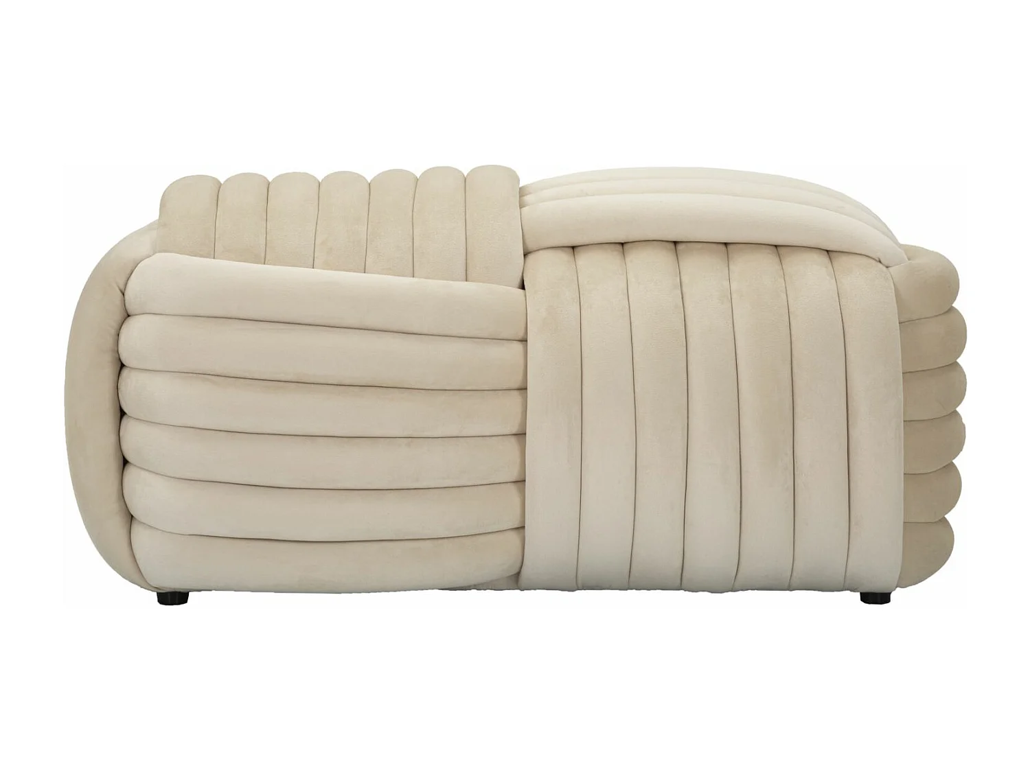 Banc Design en Velours "Softy" 90cm Crème