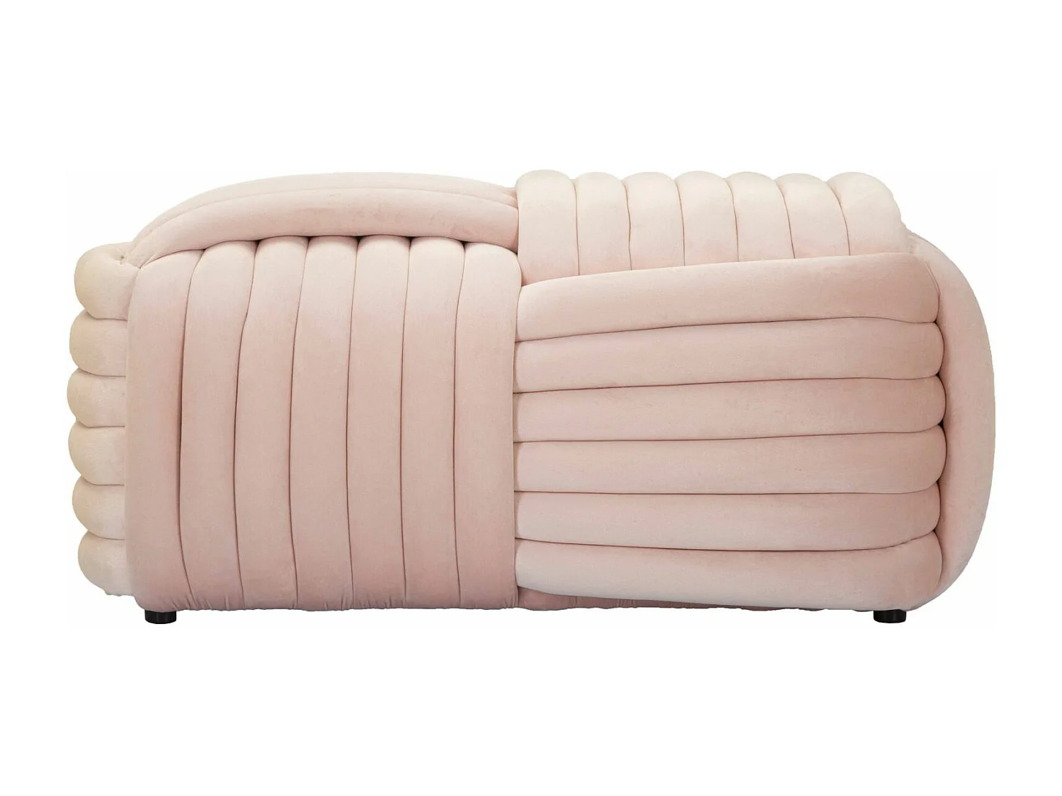 Banc Design en Velours "Softy" 90cm Rose