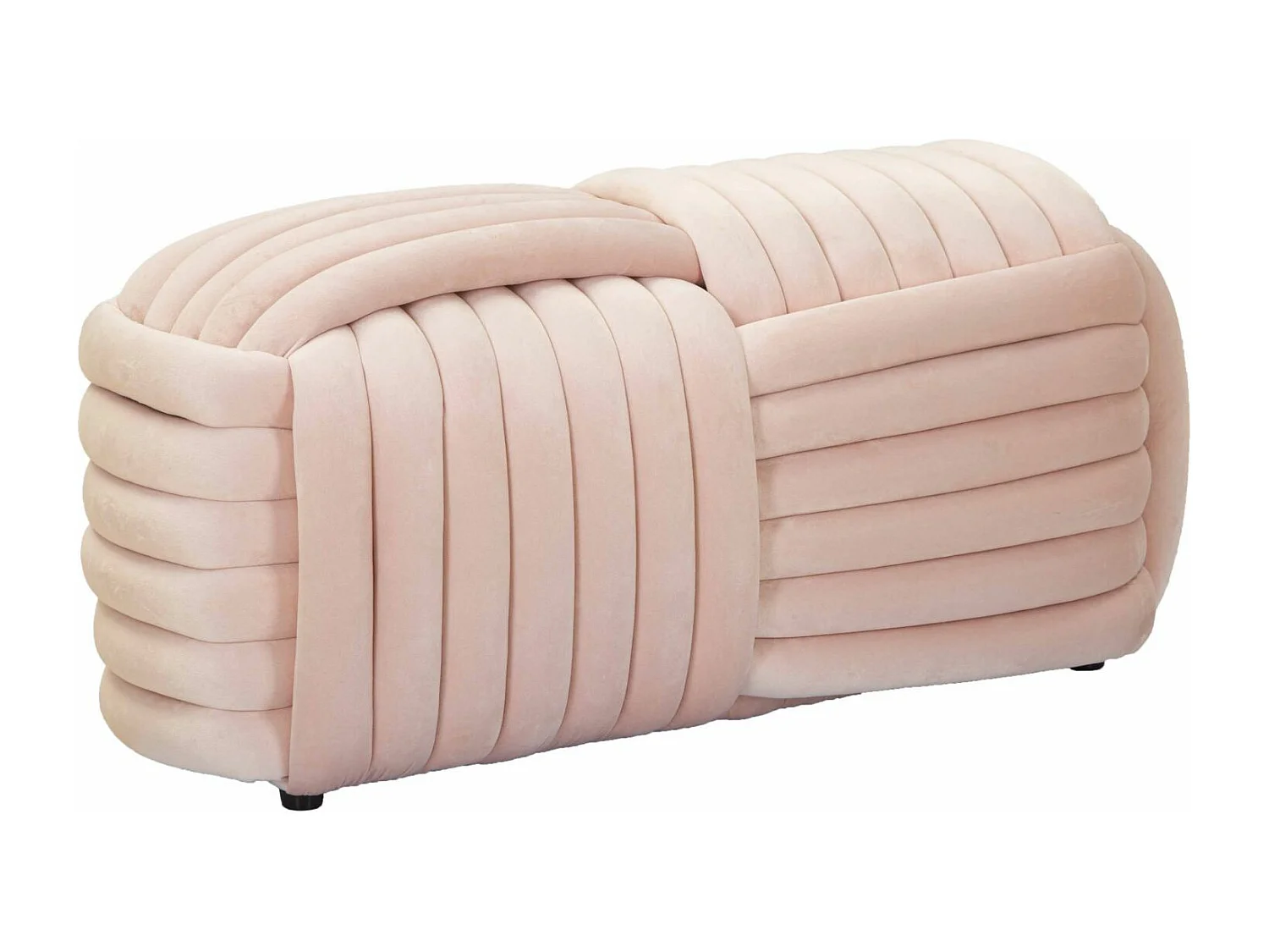 Banc Design en Velours "Softy" 90cm Rose