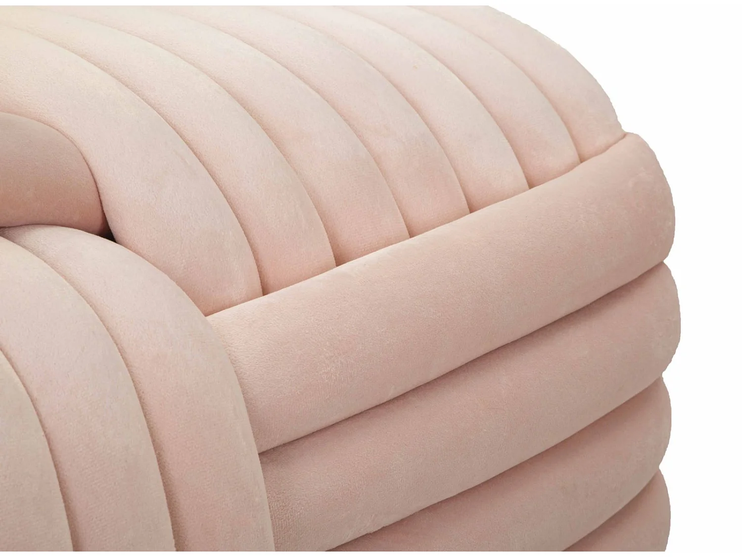 Banc Design en Velours "Softy" 90cm Rose