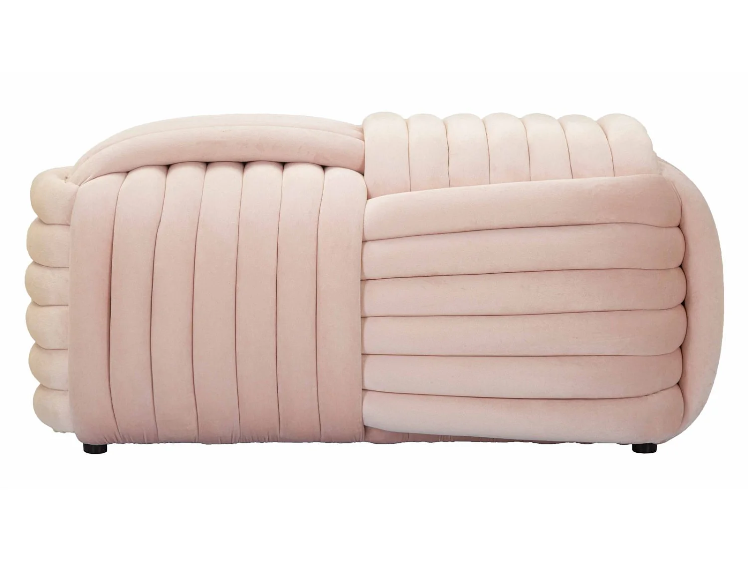 Puff Softy Pink - Puff de Veludo Rosa Elegante - 90 cm x 45 cm x 45 cm