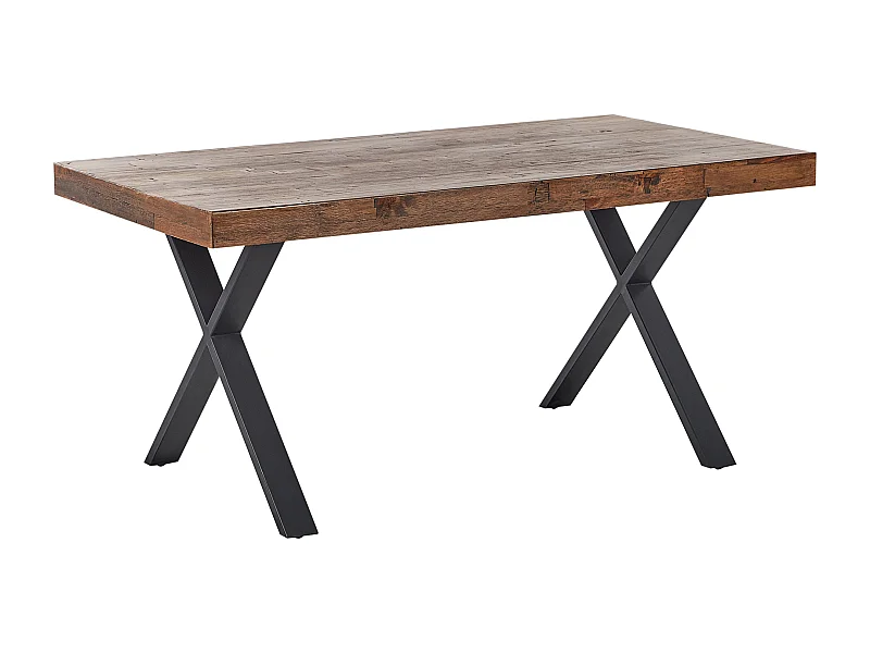 Eettafel CLIFTON Donkerbruin 160 cm 90 cm Dennenhout