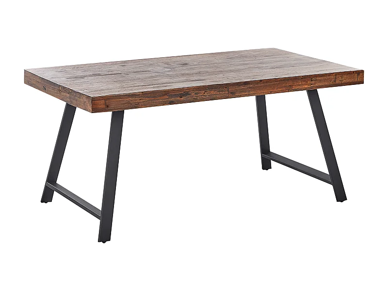 Eettafel WARTON Donkerbruin 160 cm 90 cm Dennenhout