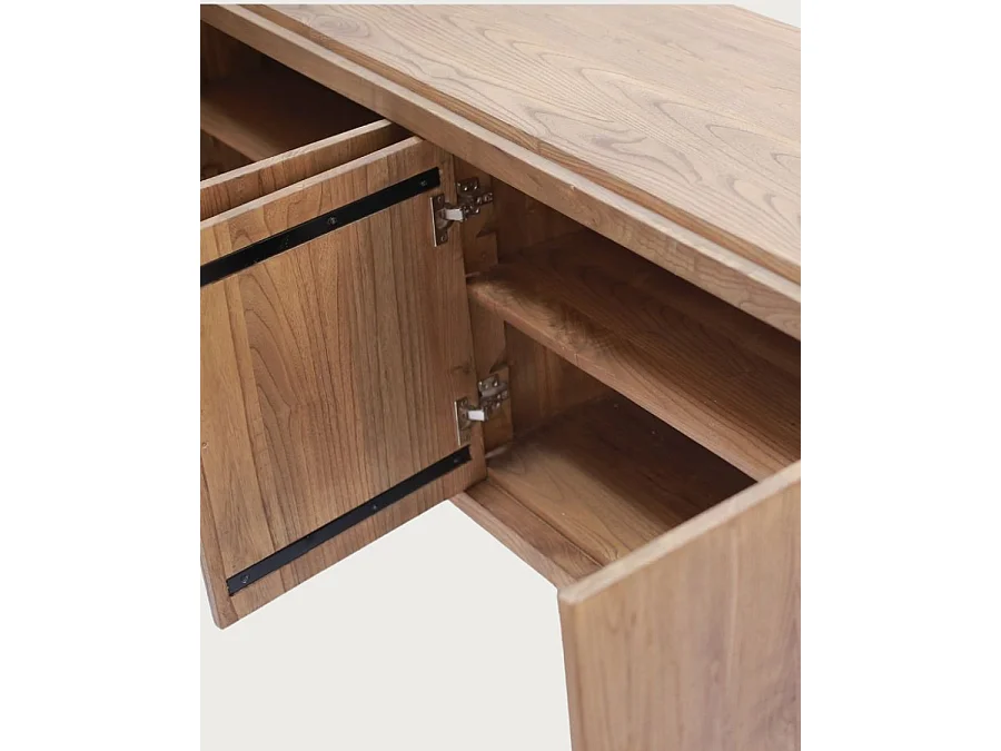 NARA- Buffet bas en bois massif de teck 170 cm - Style asiatique