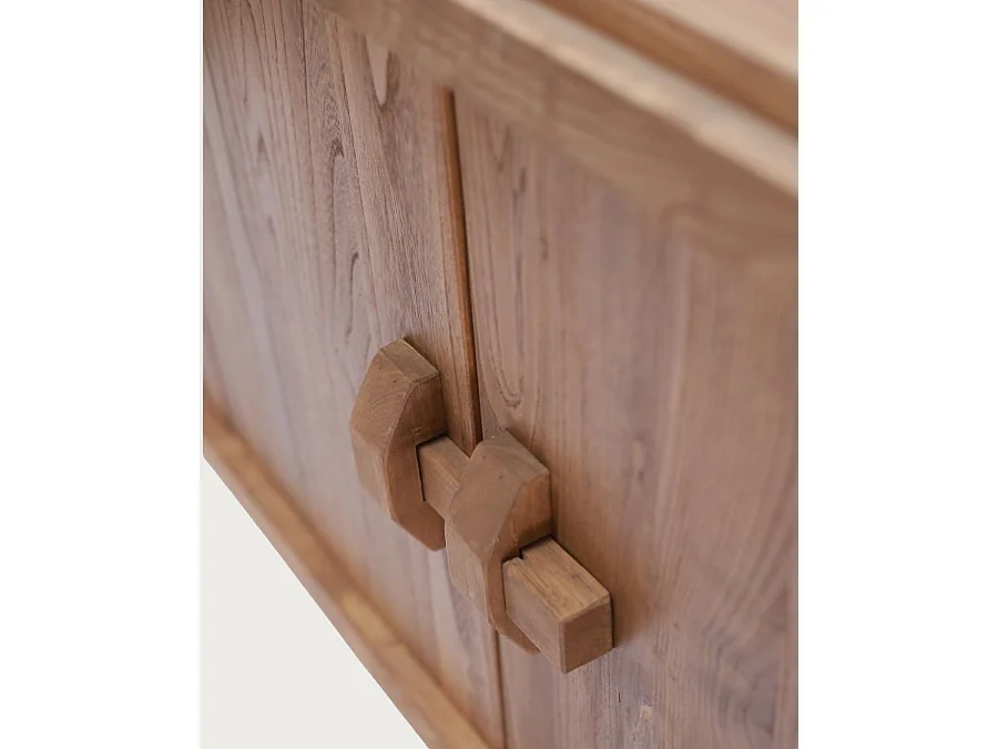 NARA- Buffet bas en bois massif de teck 170 cm - Style asiatique