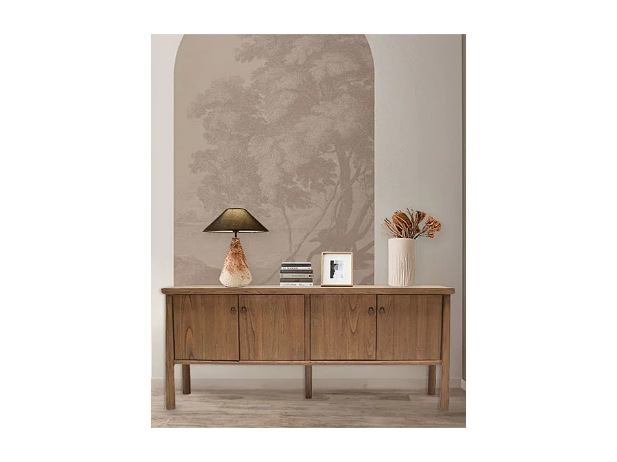 Yara - Buffet en bois massif de Sungkai 170 cm