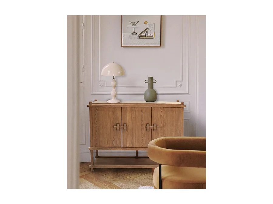 NARA - Grand buffet en bois de Sungkai 160 cm - Style asiatique
