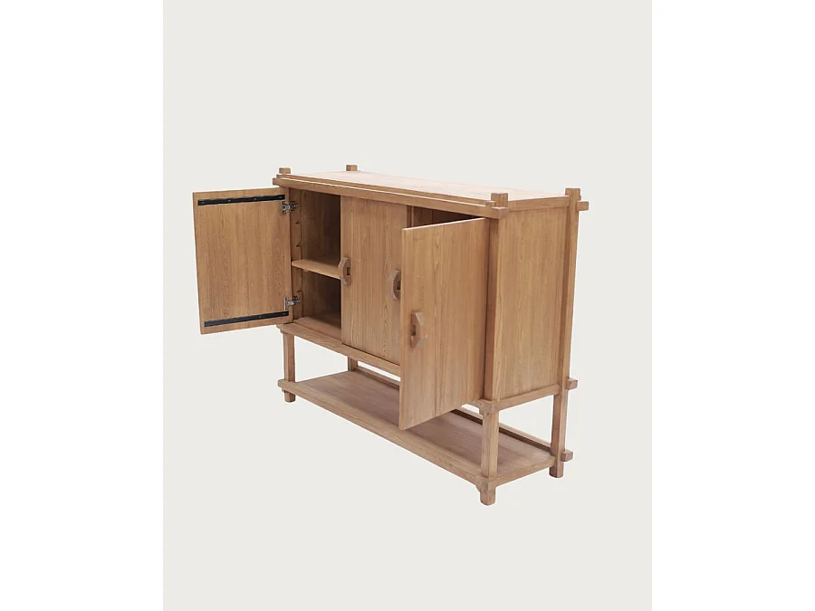 NARA - Grand buffet en bois de teck 160 cm - Style asiatique