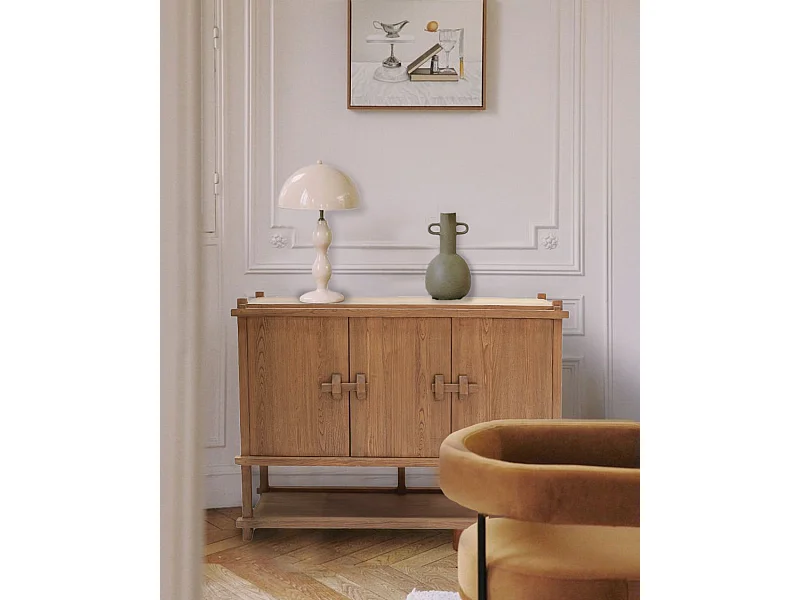 NARA - Grand buffet en bois de teck 160 cm - Style asiatique