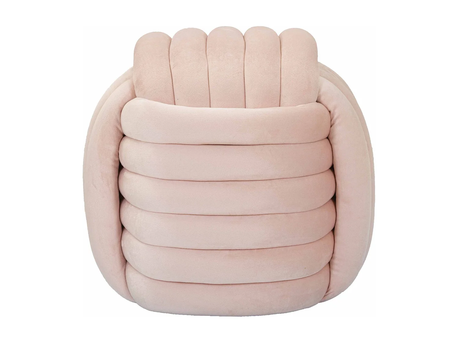 Pouf Design en Velours "Softy" 45cm Rose