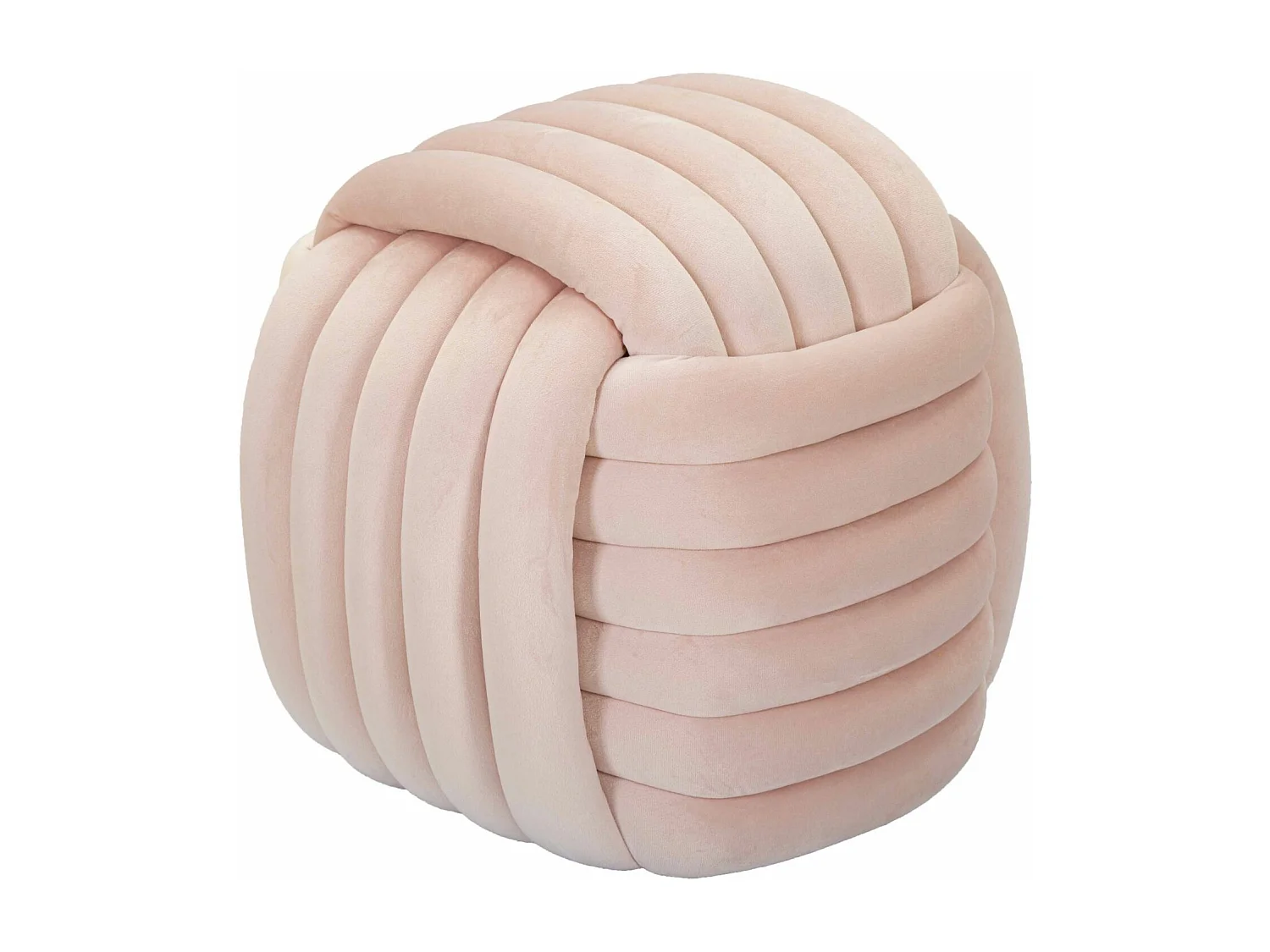 Pouf Design en Velours "Softy" 45cm Rose
